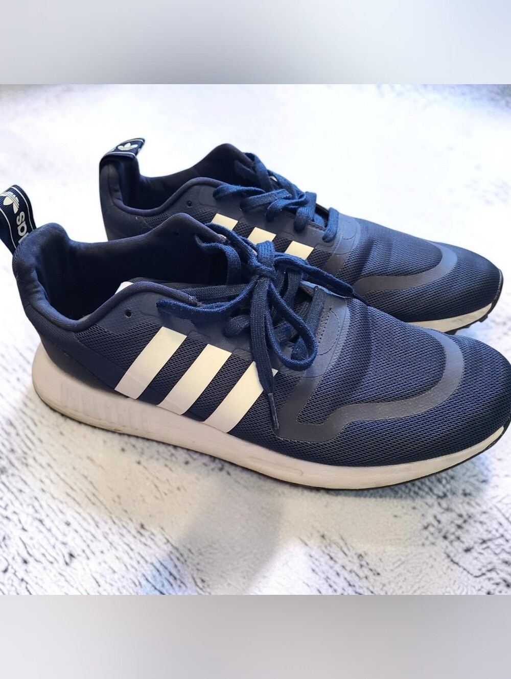 Size 11 adidas Navy and White Running Sneakers
